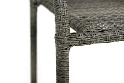 Набор мебели Гарда  (4 кресла+стол 90х150 см, каркас черн, ротанг серый) 