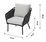 Набор мебели Фокси  1 уп. (стол+2кресла+диван) 