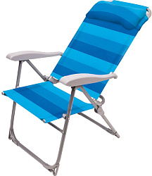 Кресло -шезлонг Ника К2/С (1шт. в упаковке (каркас серый, ткань синяя)) 