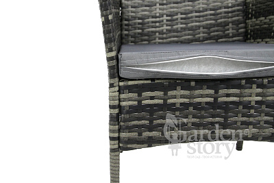 Набор мебели с подушкой Нестор  1 уп. (стол+диван+2 стула+2 кресла ротанг бежевый, подушки бежевые+д