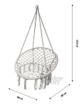 Кресло подвесное Фиби без подушки (корзина светло-серая, 1 уп.)