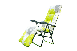 Кресло -шезлонг Альберто-3 тафтинг арт.с1009/92, ,антрацит, желтый, серый