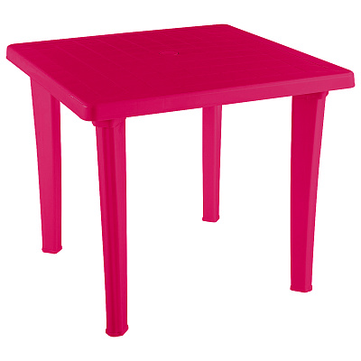 Стол пластиковый  квадратный (фуксия) розовый