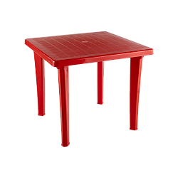 Стол пластиковый  квадратный (красный)