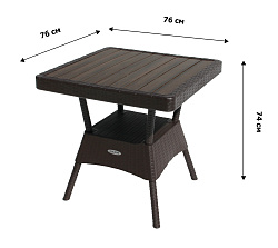Набор мебели Ola Dom  (2стула+стол 76x76см) (коричневый) 