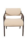 Кресло -стул Пенелопа №1 бежевая 1 уп (каркас орех антик, ткань Ultra Sand- бежевый)   