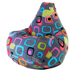 Кресло -мешок XL жаккард, разноцветный (мумбо)