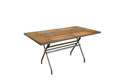 Стол к набору Бетта арт.002 УЦЕНКА (каркас бронзовый, столешница коричневая)