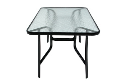 Стол прямоугольный  арт.SC-094 90х150см (каркас черный, столешница стекло)