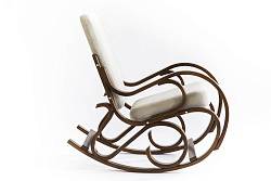 Кресло -качалка Луиза (2 уп. каркас вишня 1 уп., ткань Слоновая кость 1 уп.) 