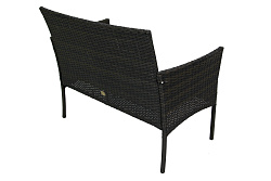 Набор мебели Доминика  1 уп. (стол+2кресла+диван ротанг темно-коричневый, подушки серая) 