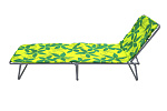 Кровать раскладная Стефания п/мягкая лист 10мм (цвет ткани зеленый, желтый рис.листья (1 шт. в уп. г