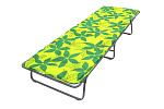 Кровать раскладная Стефания п/мягкая лист 10мм (цвет ткани зеленый, желтый рис.листья (1 шт. в уп. г