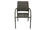 Набор мебели Гарда  (4 кресла+стол 90х150 см, каркас черн, ротанг серый) 
