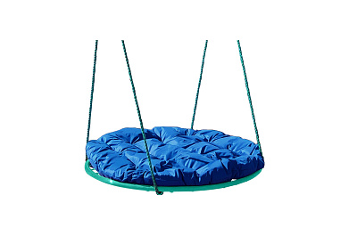 Качели детские Гнездо Ø600 мм с подушкой (синяя)