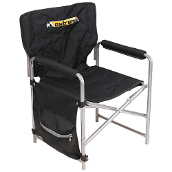 Кресло складное с карманами КС2/Ч (2 шт в упаковке (каркас серый, ткань черная) 
